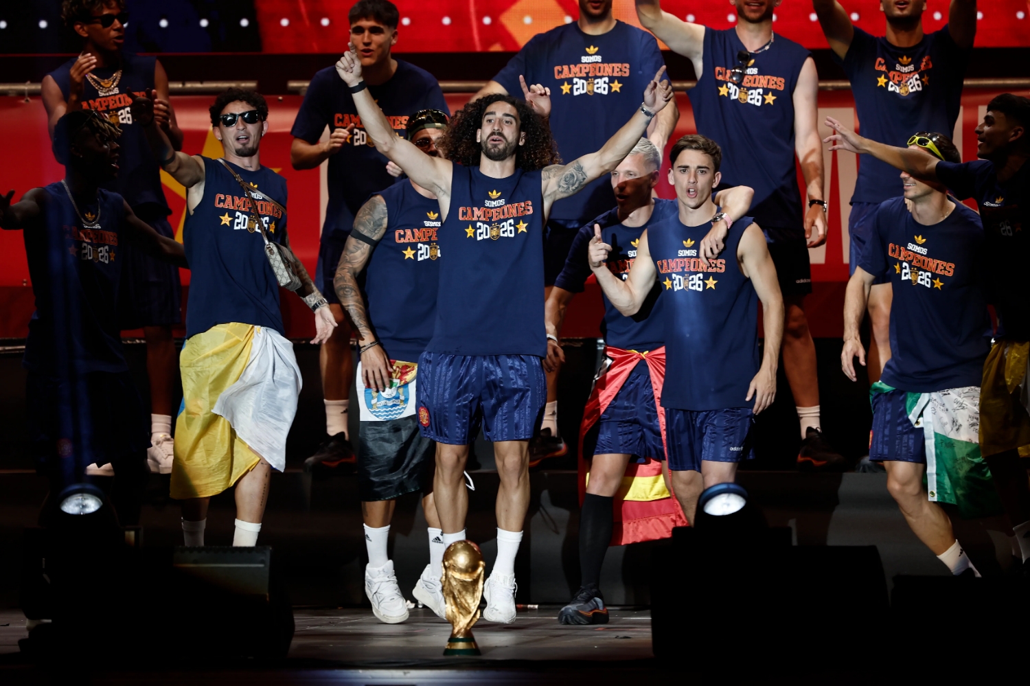 Celebración España Mundial Cucurella Pubill